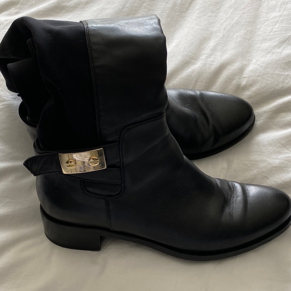 Brown’s Couture Black Leather Knee-High Boots - Picture 2 of 7